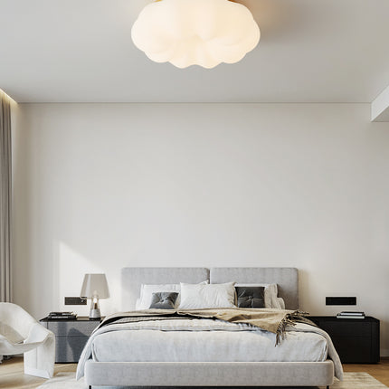 Kimphoria Modern Minimalist Brass Acrylic LED Flush Mount Lighting