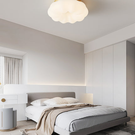 Kimphoria Modern Minimalist Brass Acrylic LED Flush Mount Lighting
