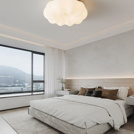 Kimphoria Modern Minimalist Brass Acrylic LED Flush Mount Lighting