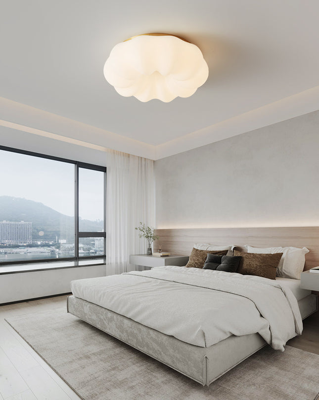 Kimphoria Modern Minimalist Brass Acrylic LED Flush Mount Lighting