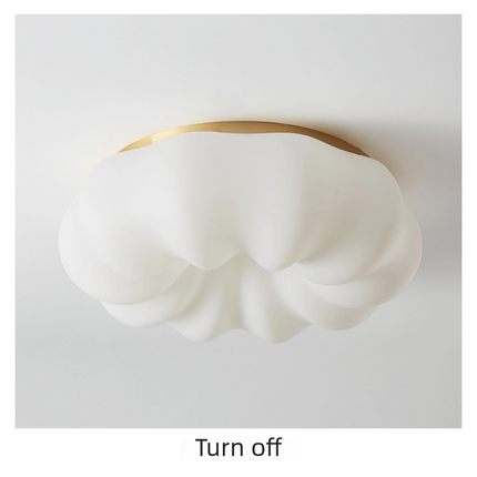 Kimphoria Modern Minimalist Brass Acrylic LED Flush Mount Lighting
