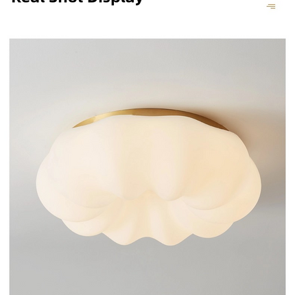 Kimphoria Modern Minimalist Brass Acrylic LED Flush Mount Lighting