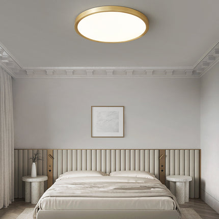 Kimphoria Modern Minimalist 3 Color Dimmable Brass Acrylic Flush Mount