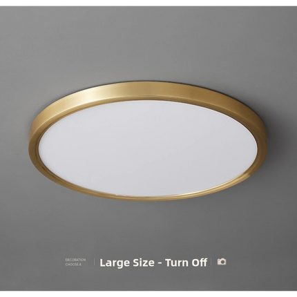 Kimphoria Modern Minimalist 3 Color Dimmable Brass Acrylic Flush Mount