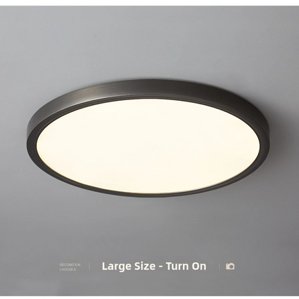 Kimphoria Modern Minimalist 3 Color Dimmable Brass Acrylic Flush Mount