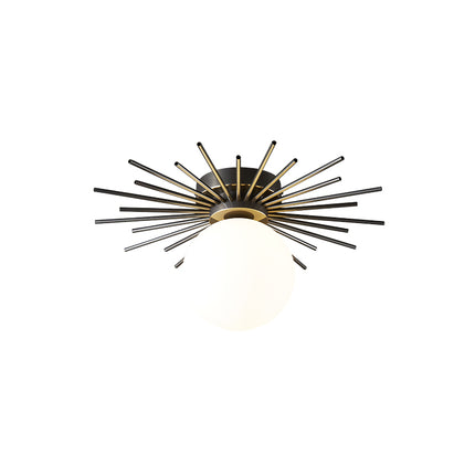 Kimphoria Mid-Century Brass / Blacken Gold Flush Mount