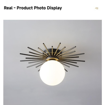 Kimphoria Mid-Century Brass / Blacken Gold Flush Mount