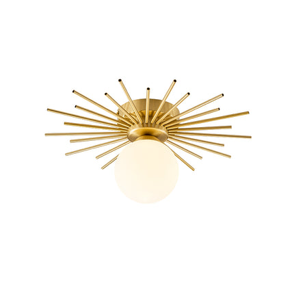 Kimphoria Mid-Century Brass / Blacken Gold Flush Mount