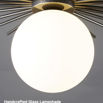 Kimphoria Mid-Century Brass / Blacken Gold Flush Mount