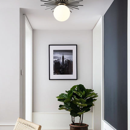 Kimphoria Mid-Century Brass / Blacken Gold Flush Mount