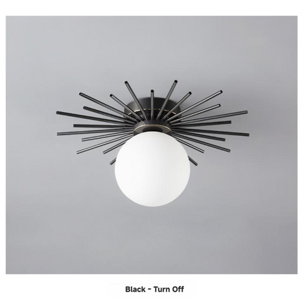 Kimphoria Mid-Century Brass / Blacken Gold Flush Mount
