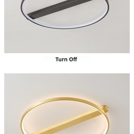 Kimphoria Modern Minimalist 3 Color Dimmable Brass / Blacken Brass Flush Mount