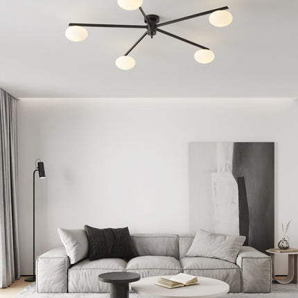 Kimphoria 3-Light / 5-Light / 6-Light Modern Minimalist Brass / Blacken Brass Flush Mount