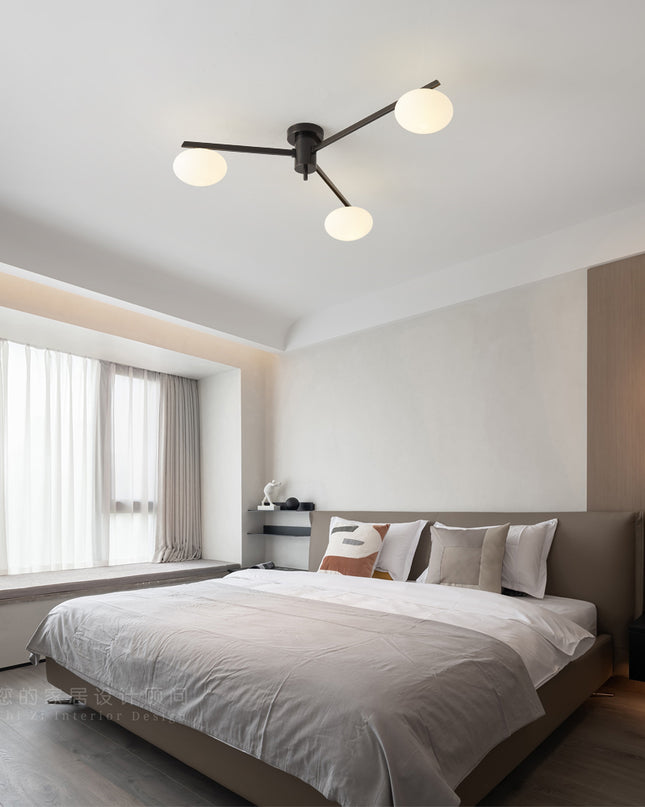 Kimphoria 3-Light / 5-Light / 6-Light Modern Minimalist Brass / Blacken Brass Flush Mount
