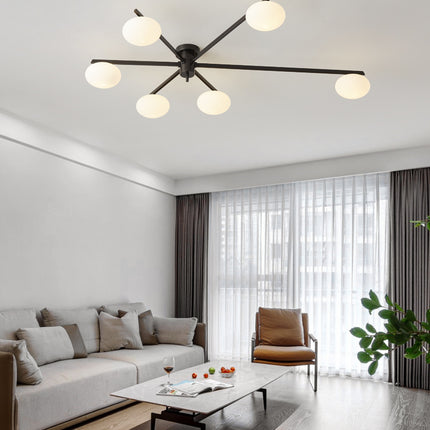 Kimphoria 3-Light / 5-Light / 6-Light Modern Minimalist Brass / Blacken Brass Flush Mount