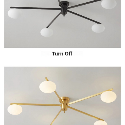 Kimphoria 3-Light / 5-Light / 6-Light Modern Minimalist Brass / Blacken Brass Flush Mount
