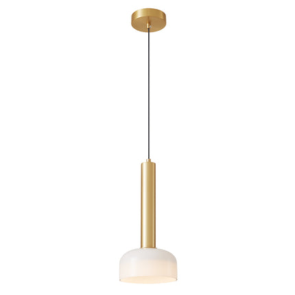 Kimphoria Modern Minimalist, Adjustable Height, 3 Color Dimmable Brass / Black Pendant