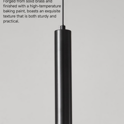 Kimphoria Modern Minimalist, Adjustable Height, 3 Color Dimmable Brass / Black Pendant