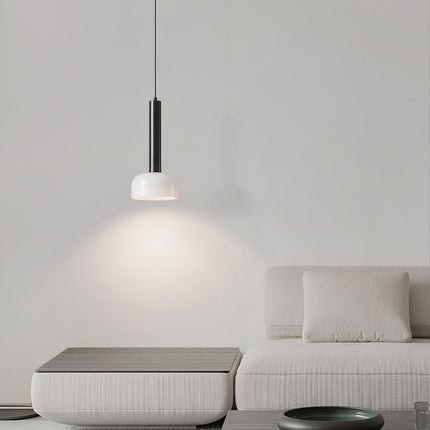 Kimphoria Modern Minimalist, Adjustable Height, 3 Color Dimmable Brass / Black Pendant