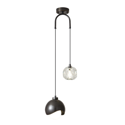 Kimphoria 1 / 2 Lights Modern Minimalist, Adjustable Height, 3 Color Dimmable Brass / Black Pendant
