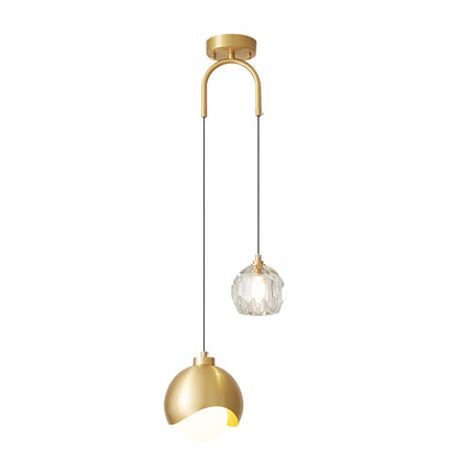 Kimphoria 1 / 2 Lights Modern Minimalist, Adjustable Height, 3 Color Dimmable Brass / Black Pendant