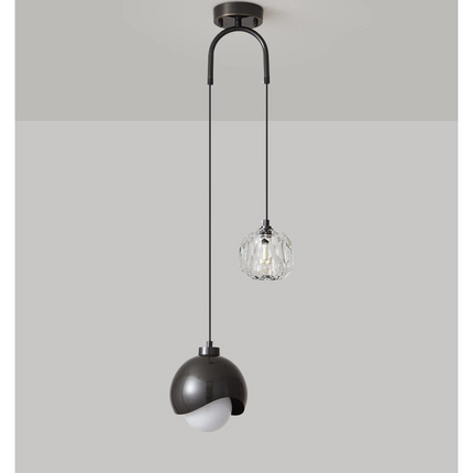 Kimphoria 1 / 2 Lights Modern Minimalist, Adjustable Height, 3 Color Dimmable Brass / Black Pendant