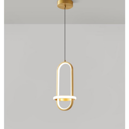 Kimphoria Modern Minimalist Adjustable Height & Dimmable  Brass / Black Pendant