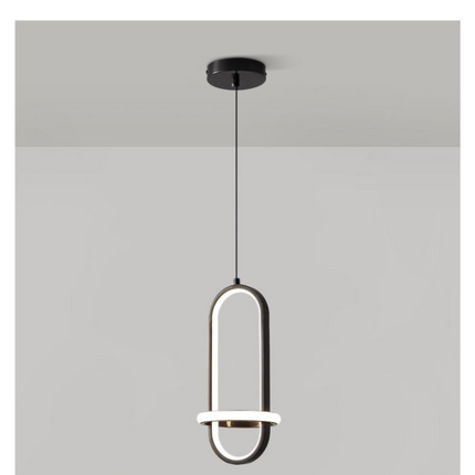 Kimphoria Modern Minimalist Adjustable Height & Dimmable  Brass / Black Pendant