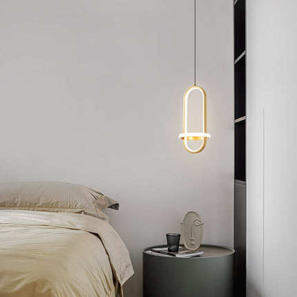 Kimphoria Modern Minimalist Adjustable Height & Dimmable  Brass / Black Pendant