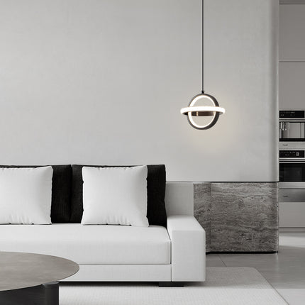 Kimphoria Modern Minimalist Adjustable Height & Dimmable  Brass / Black Pendant