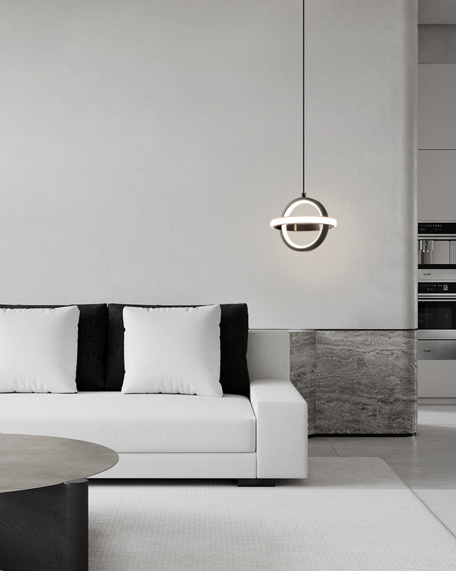 Kimphoria Modern Minimalist Adjustable Height & Dimmable  Brass / Black Pendant