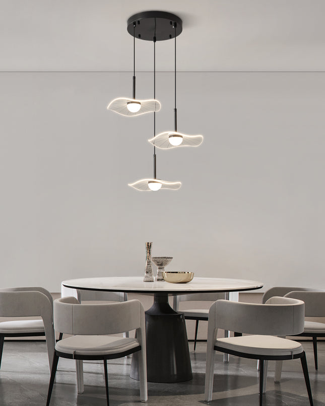 Kimphoria 1 Light / 3 Light Modern Minimalist Adjustable Height & Dimmable  Brass / Black Pendant