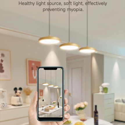 Kimphoria Modern Minimalist 3 Color Dimmable Adjustable Height Brass/Matte Black Pendant