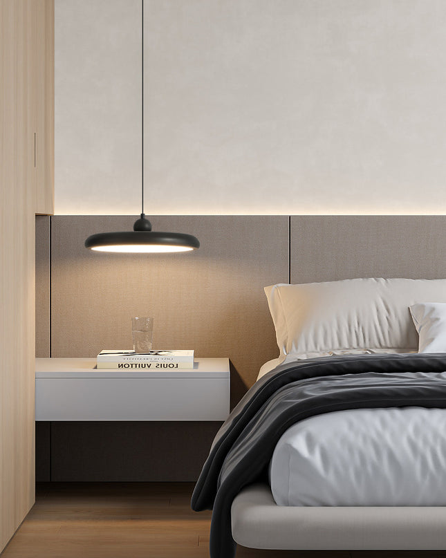 Kimphoria Modern Minimalist 3 Color Dimmable Adjustable Height Brass/Matte Black Pendant