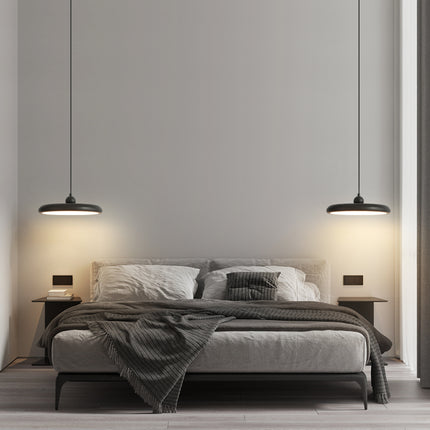 Kimphoria Modern Minimalist 3 Color Dimmable Adjustable Height Brass/Matte Black Pendant