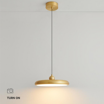 Kimphoria Modern Minimalist 3 Color Dimmable Adjustable Height Brass/Matte Black Pendant