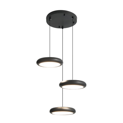 Kimphoria 3 Light Modern Minimalist 3 Color Dimmable Adjustable Height Brass/Matte Black Pendant