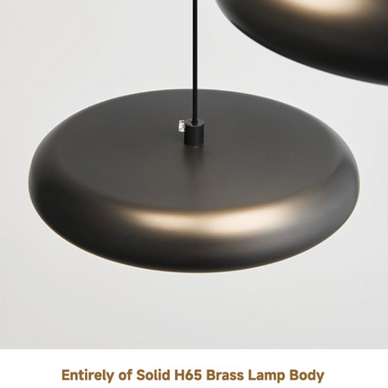 Kimphoria 3 Light Modern Minimalist 3 Color Dimmable Adjustable Height Brass/Matte Black Pendant
