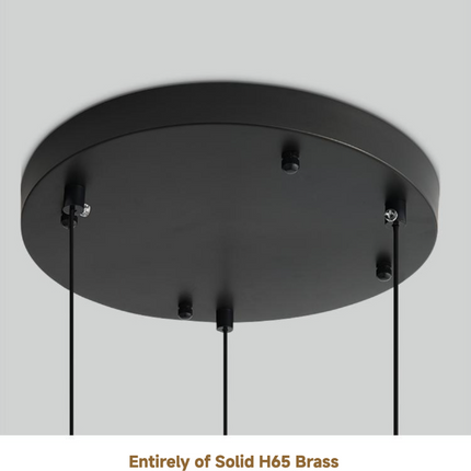 Kimphoria 3 Light Modern Minimalist 3 Color Dimmable Adjustable Height Brass/Matte Black Pendant