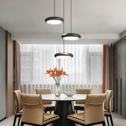 Kimphoria 3 Light Modern Minimalist 3 Color Dimmable Adjustable Height Brass/Matte Black Pendant