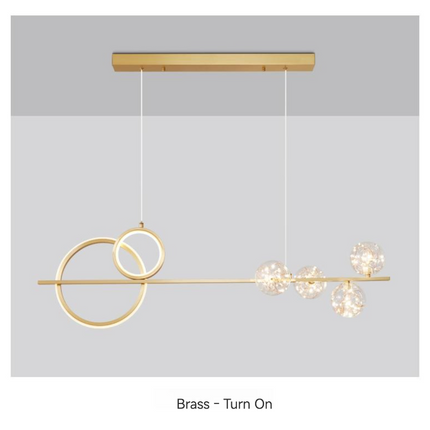 Kimphoria Modern Minimalist, 2 Color Dimmable Brass / Black Pendant