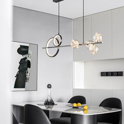 Kimphoria Modern Minimalist, 2 Color Dimmable Brass / Black Pendant
