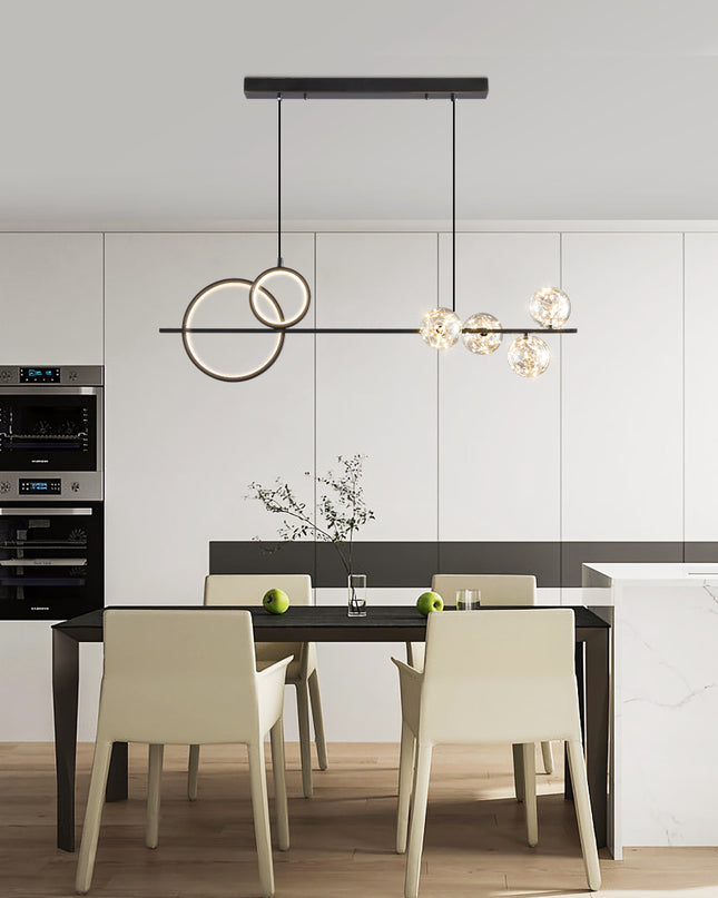 Kimphoria Modern Minimalist, 2 Color Dimmable Brass / Black Pendant