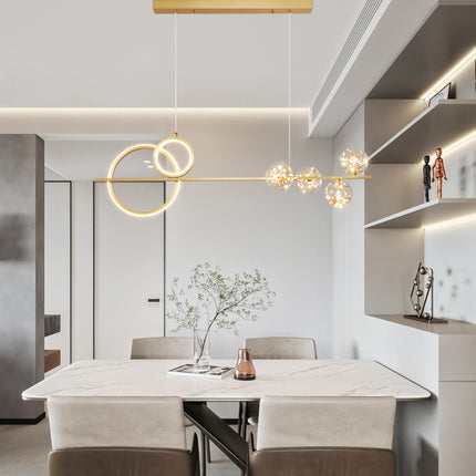 Kimphoria Modern Minimalist, 2 Color Dimmable Brass / Black Pendant