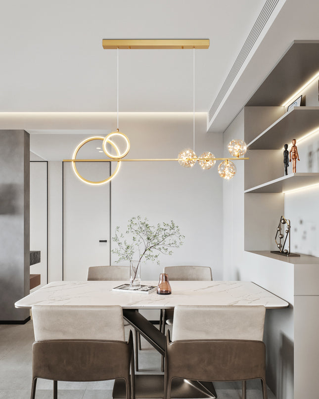Kimphoria Modern Minimalist, 2 Color Dimmable Brass / Black Pendant