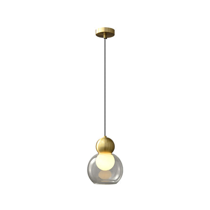 Kimphoria Modern Minimalist Adjustable Height Brass/Matte Black Pendant