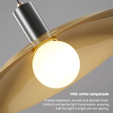 Kimphoria Modern Minimalist, Adjustable Height, Brass / Black Pendant