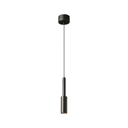 Kimphoria Modern Minimalist Adjustable Height Brass/Matte Black Pendant