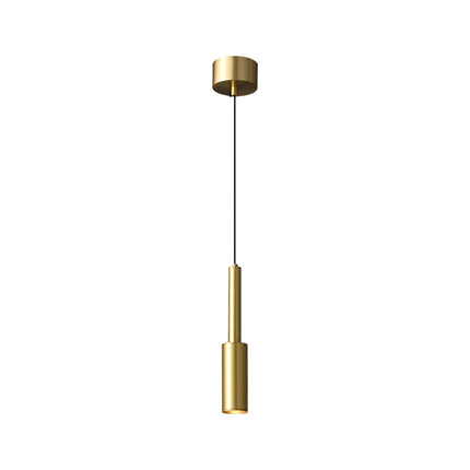 Kimphoria Modern Minimalist Adjustable Height Brass/Matte Black Pendant
