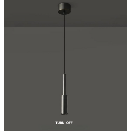 Kimphoria Modern Minimalist Adjustable Height Brass/Matte Black Pendant